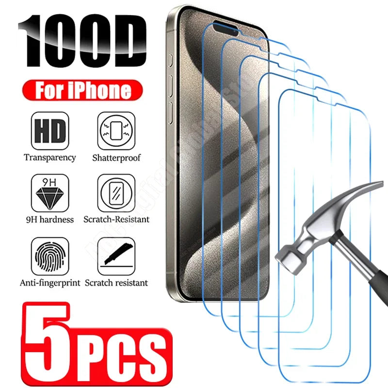 5PZS Vidrio templado para iPhone - Protección total